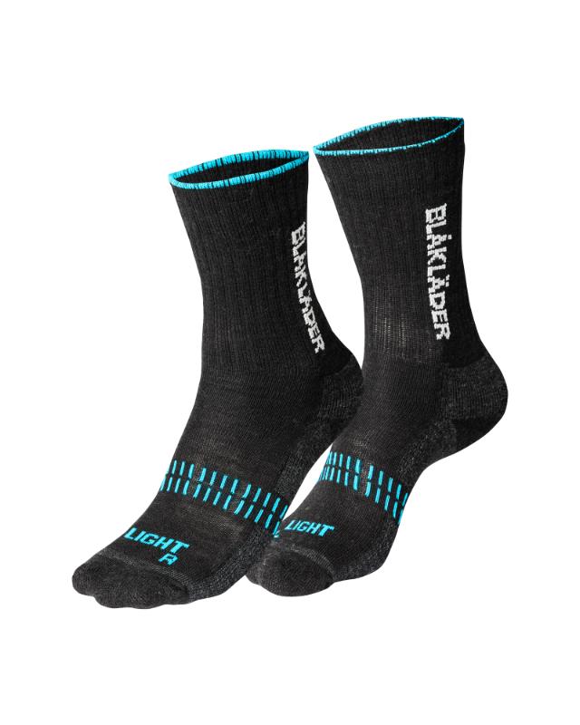 Blåkläder Light Sok Sort/Neon Blå
