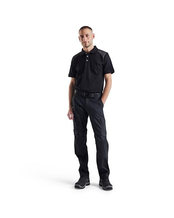Blåkläder Poloshirt Sort/Mørk Grå