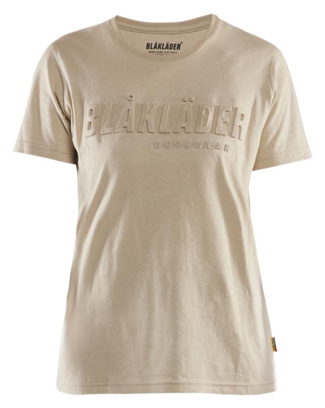 Blåkläder Bomulds T-shirt 3D Dame Varm Beige