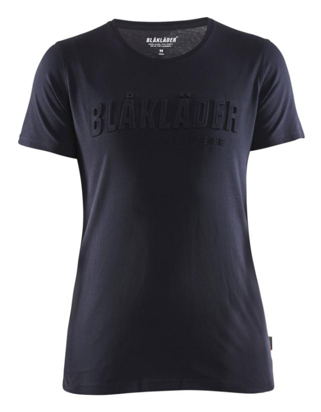 Blåkläder Bomulds T-shirt 3D Dame Mørk Marineblå