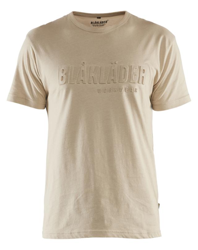 Blåkläder Bomulds T-shirt 3D Herre Varm Beige