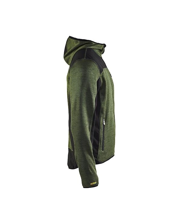 Blåkläder Strikket Softshell Jakke Army Grøn/Sort