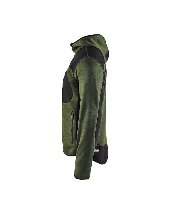 Blåkläder Strikket Softshell Jakke Army Grøn/Sort