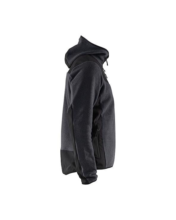 Blåkläder Strikket Jakke med Softshell Antrasit Grå/Sort