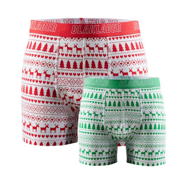 Blåkläder Christmas Boxershorts Rød/Grøn 2 Pak
