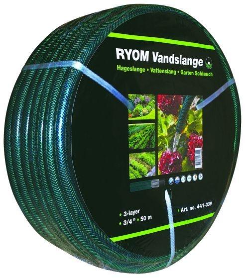 Ryom Vandslange 3/4' Armeret 3-lag grøn 25 m.