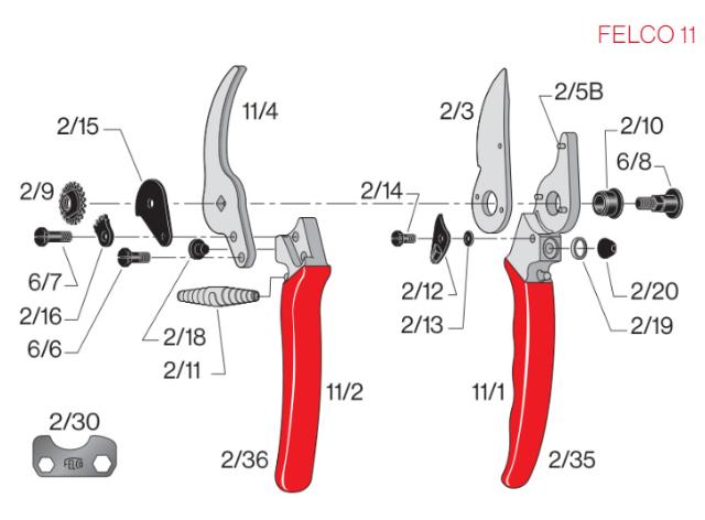 Felco 2/92 Komplet Tommelfingerlås med Plade