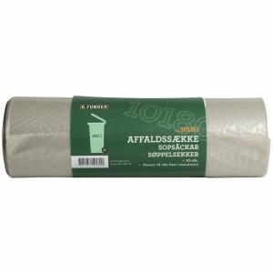 Container affaldssæk i transparent plast, passer i en 180 liter affaldscontainer