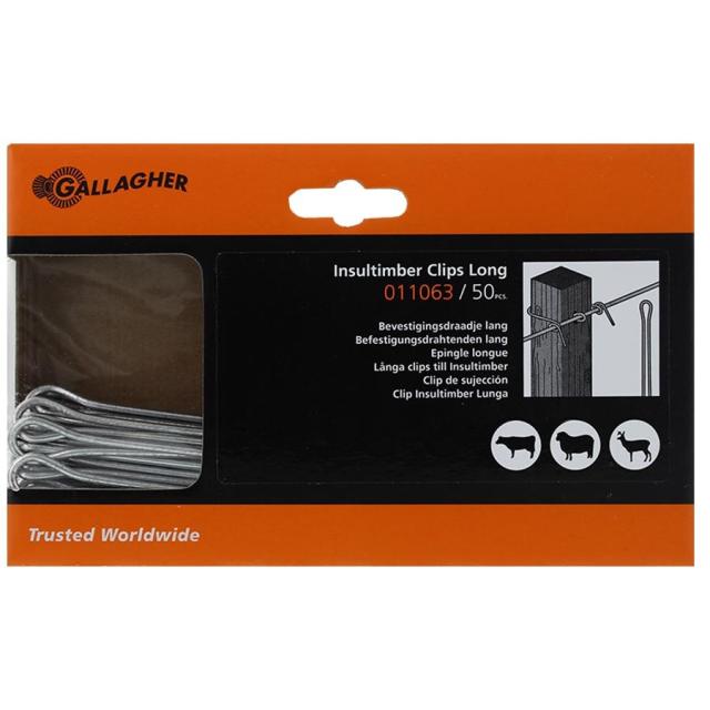 Gallagher Trådclips Lang til Insultimber Mellem Pæl 50stk
