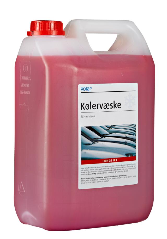 Polar rød long-life kølervæske 5 ltr.