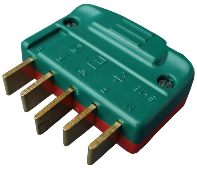 Stikprop med jord 400V rød-grøn