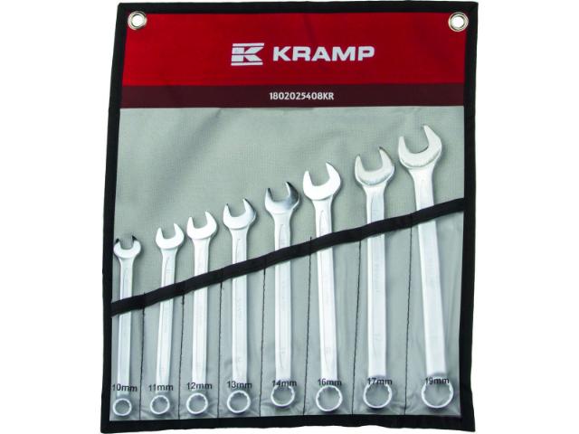 Kramp Ringgaffelnøglesæt med 8 stk. 10 11 12 13 14 16 17 19 mm