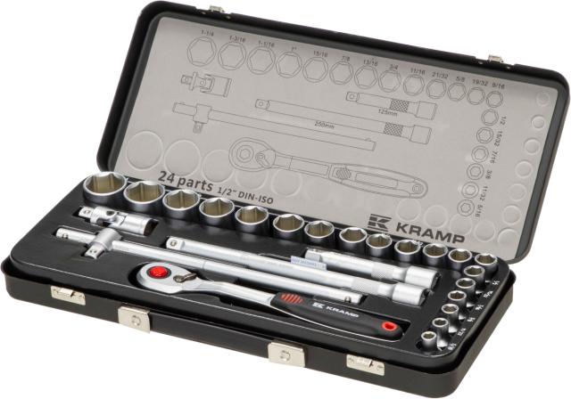 Topnøglesæt 1/2' 24 Dele 5/16' - 1 1/4'