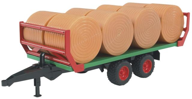 Bruder 02220 Ballevogn med 8 stk. rundballer