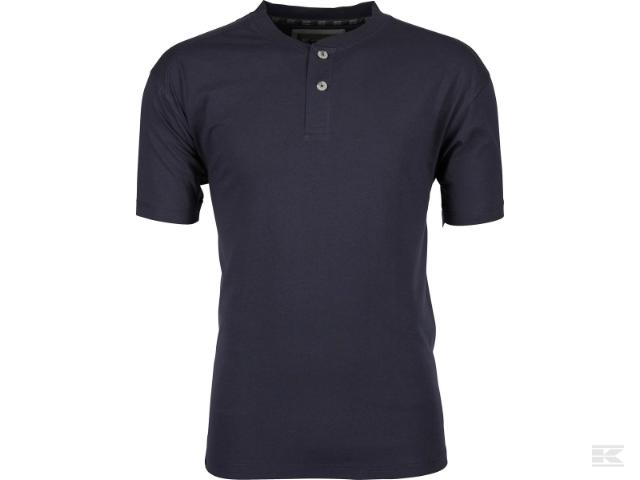 Kramp Technical T-Shirt med knapper Marineblå