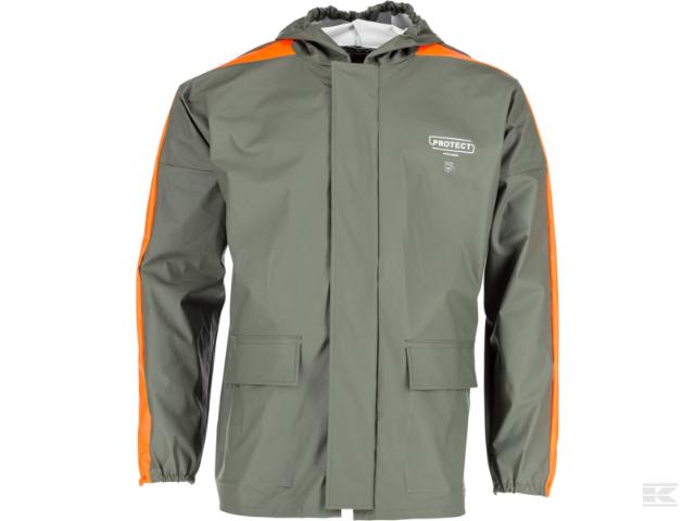 Kramp Regnjakke Protect Grøn/Orange
