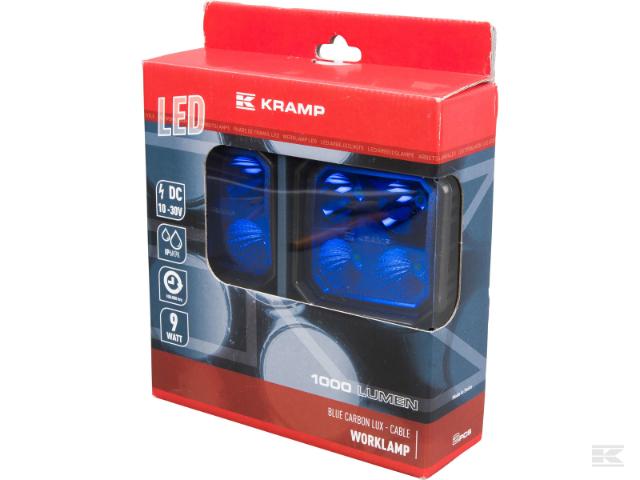 Kramp LED blå Sprøjtelygtesæt m/ Ledning