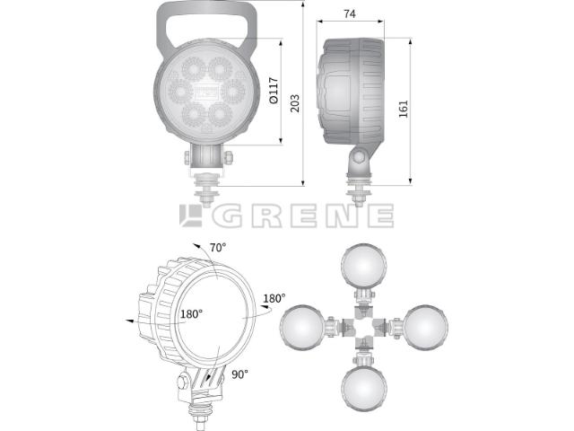 Kramp LED 24W 1500Lumen arbejdslygte