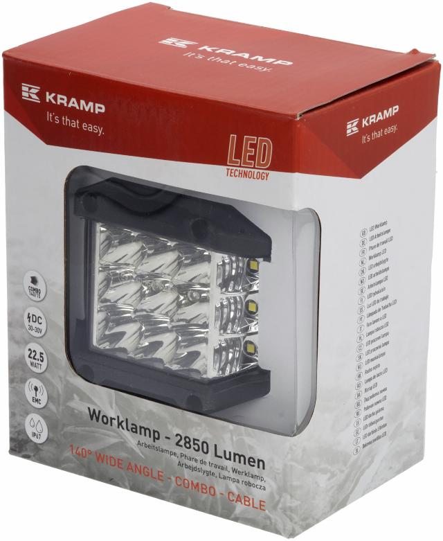 Kramp Led Arbejdslygte 2850 Lumen Combo