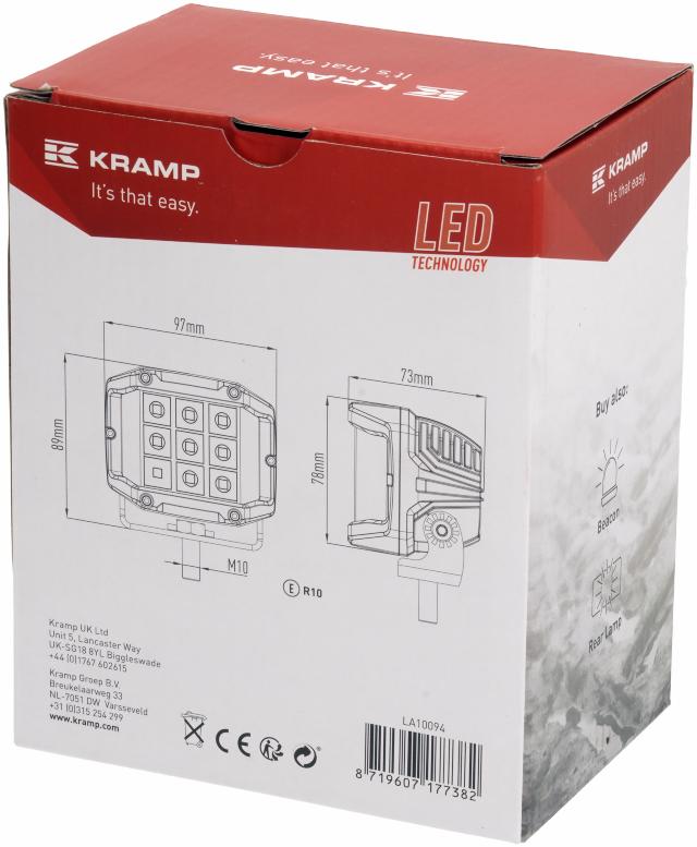 Kramp Led Arbejdslygte 2850 Lumen Combo