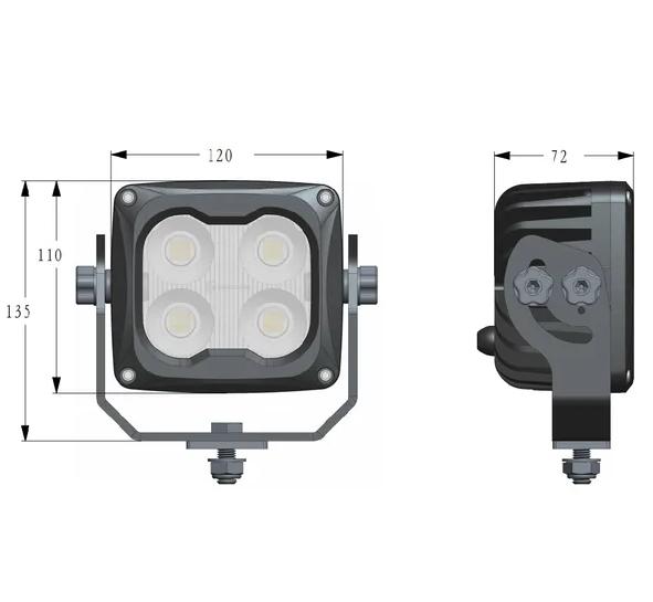 Kramp Arbejdslygte LED med Opvarmning 6000lm