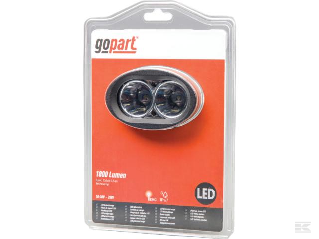 LED Arbejdslygte 1800 Lumen Fjernområde