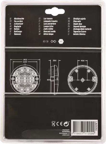 Baglygte LED - 12-24V position