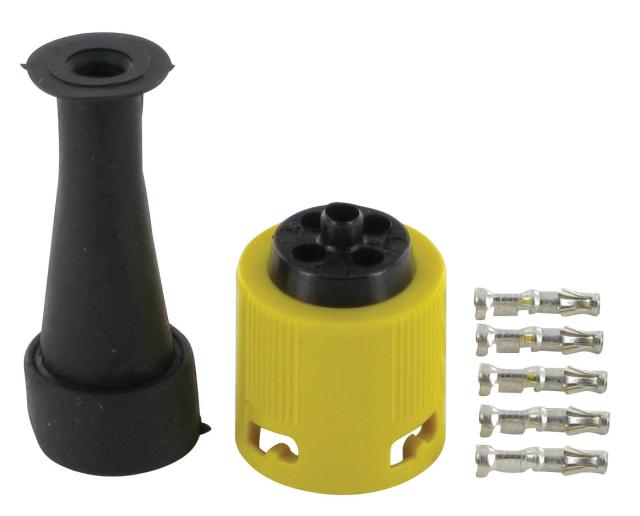 Kramp Bajonetstik venstre gul 5-polet