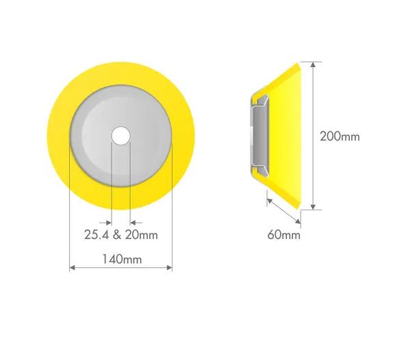 Nylonbørste Ukrudtsfjerner Ø200mm