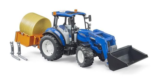 Bruder 02187 New Holland T5.120 traktor med transportbox og frontlæssser