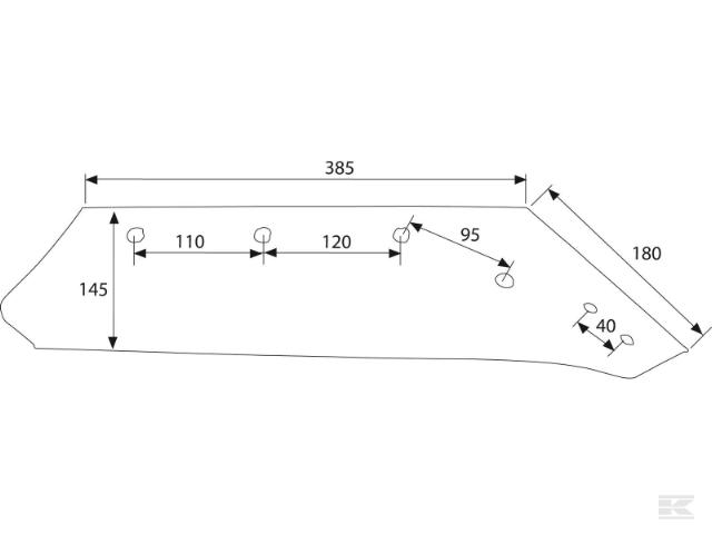 Kverneland Skær 16' Venstre