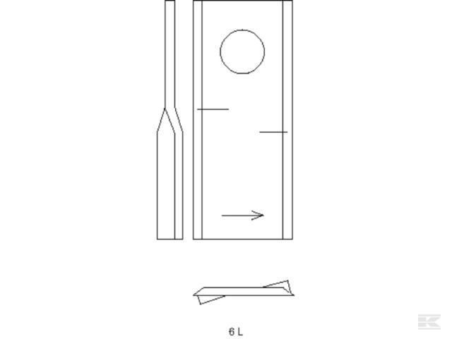 Kuhn FC og GMD Kniv Venstre 45 x 107 mm