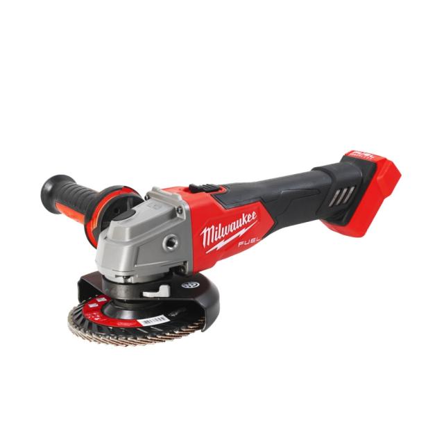 Milwaukee M18 FSAG125X-0X FUEL™ 125 mm Vinkelsliber med låsbar afbryder u/Batteri og Lader