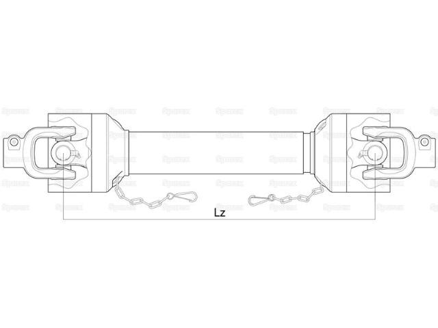 PTO type 1 kraftoverføringsaksel
