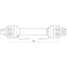 Sparex PTO Aksel med boltkobling (A6) 1010 mm