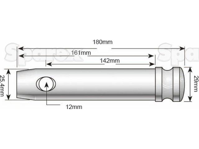 Sparex Topstangsbolt 25x142mm Kat. 2