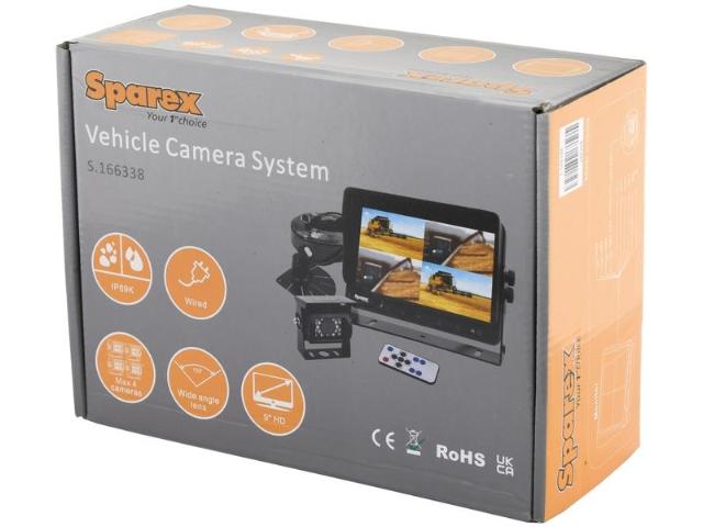 Kamerasystem m/ 20m kabel, 1 Kamera og Monitor 9'