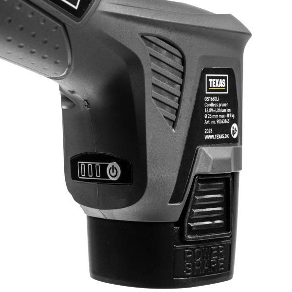 Texas 90063146 GS1680Li  Grensaks 16,8V M/2X2Ah batterier