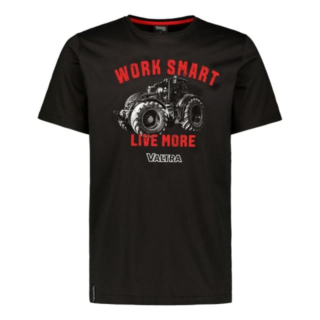 Valtra T-shirt med 'Work Smart - Live More' tryk