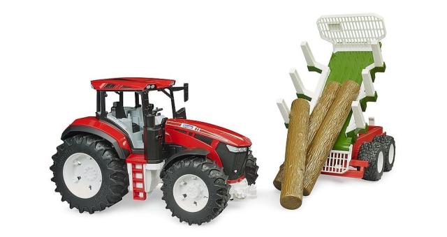 Bruder 03453 Traktor med skovtrailer