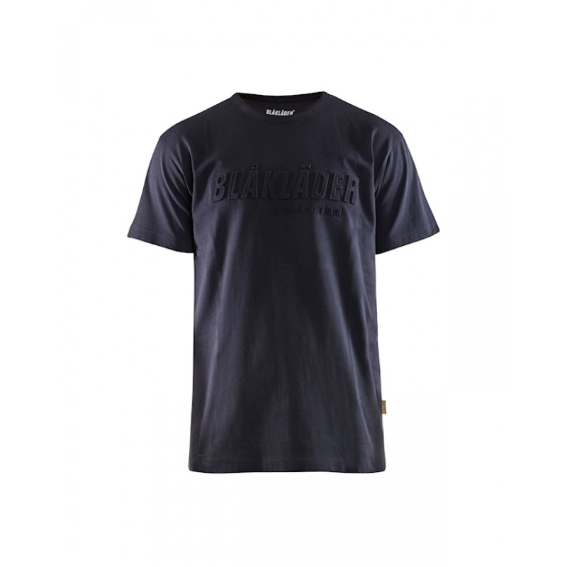 Mørk Marineblå Bomulds T-shirt 3D print Blåkläder