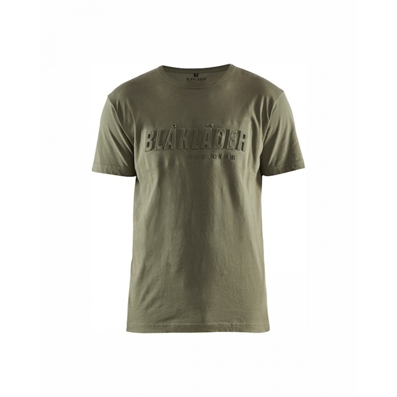 Blåkläder Bomulds T-shirt 3D Efterårs Grøn
