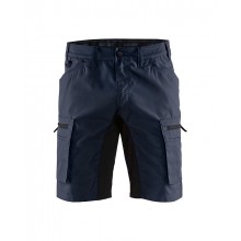 Marineblå shorts med stretch paneler