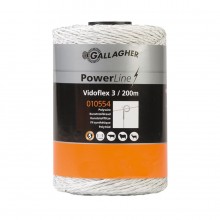 Gallagher Vidoflex 3 Powerline 2mm Hvid 200m