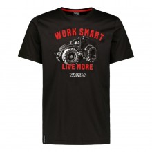 Valtra T-shirt med "Work Smart - Live More" tryk
